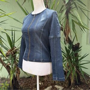 NVM Collarless Denim Jacket